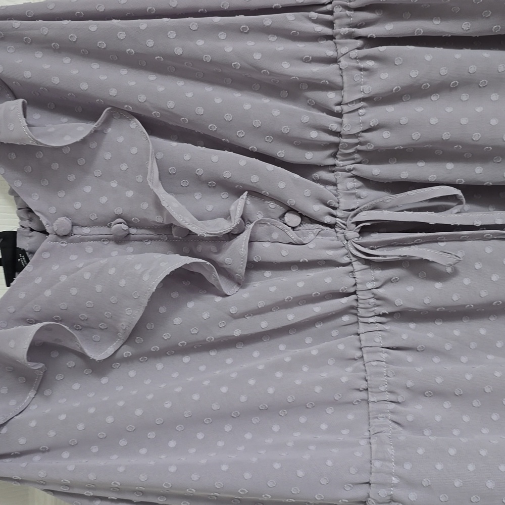 Lavender Ruffle Sleeveless Top - Picture 2 of 5